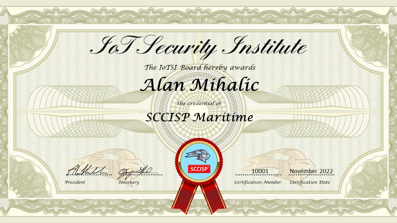SCCISP Maritime Alan Mihalic