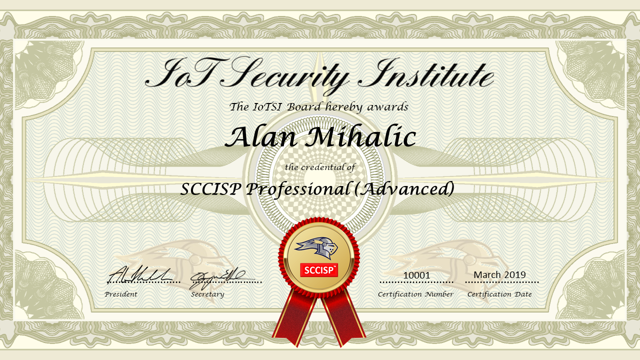 SCCISP Professional Alan Mihalic