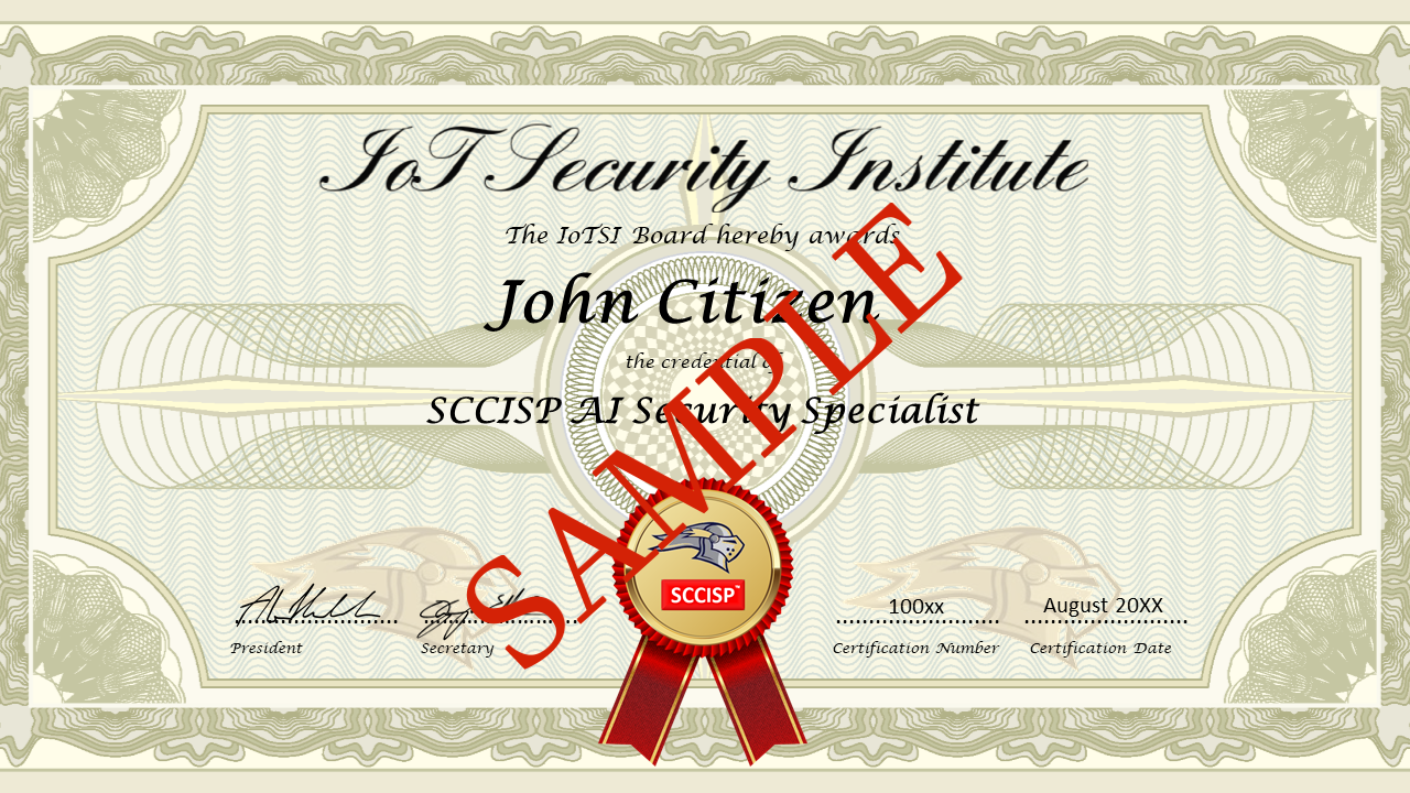 SCCISP Certificate