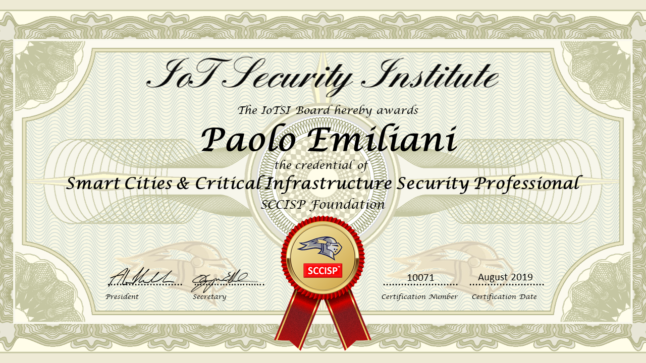 Paolo Emiliani  SCCISP FOUNDATION